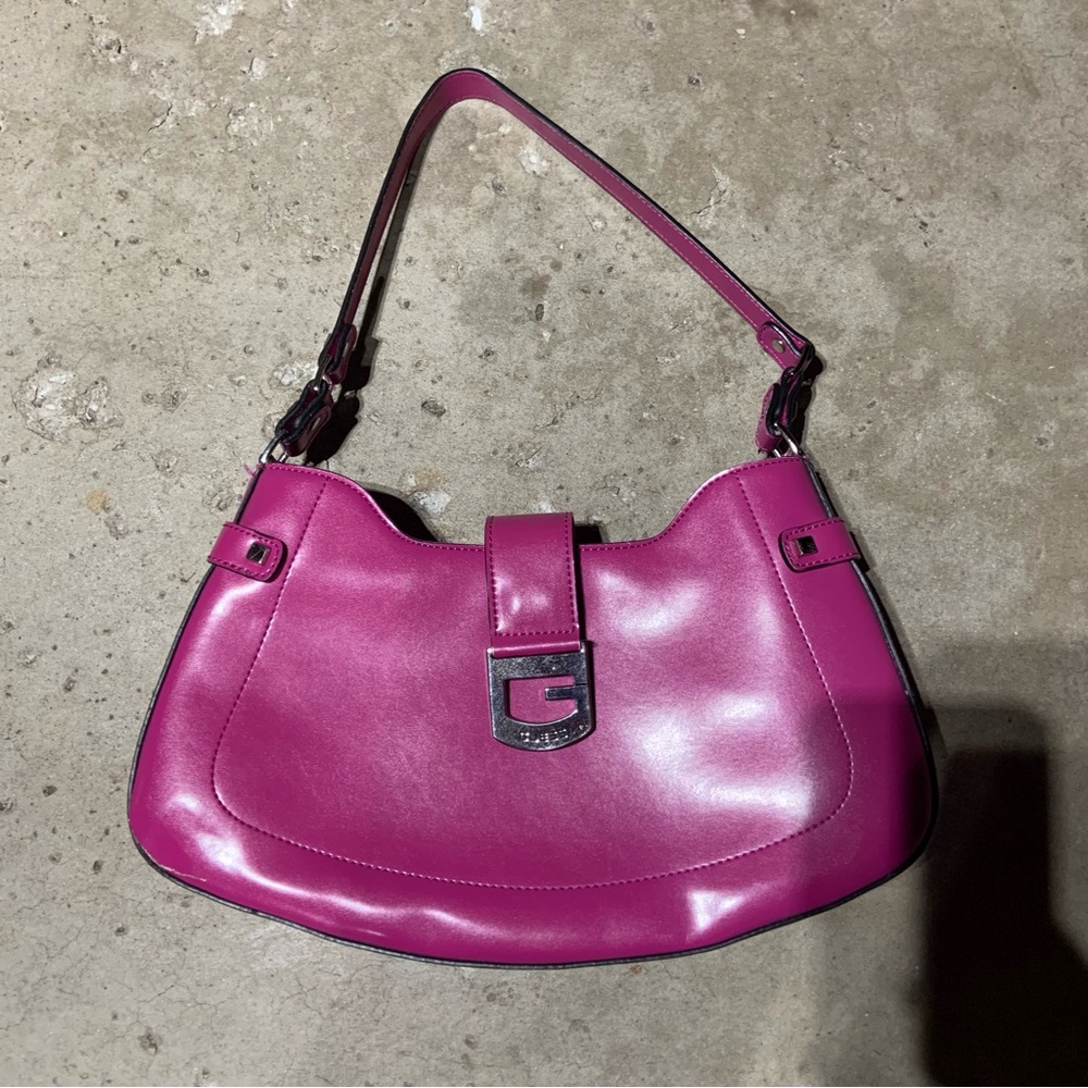 Purple magenta guess shoulder bag